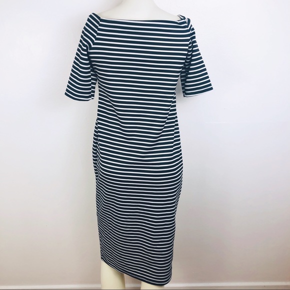 J. Jill Wearever Striped Off The Shoulder Dress - Picture 3 of 4
